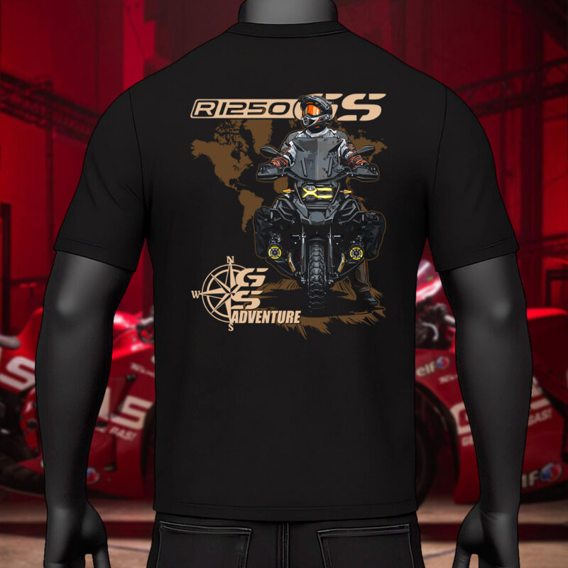 BMW R1250 GS Adventure Hyper Design T-Shirt – Black Edition
